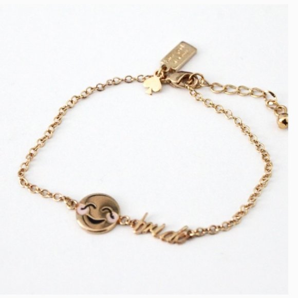 kate spade Happy Face Bride Emoji bracelet nwot